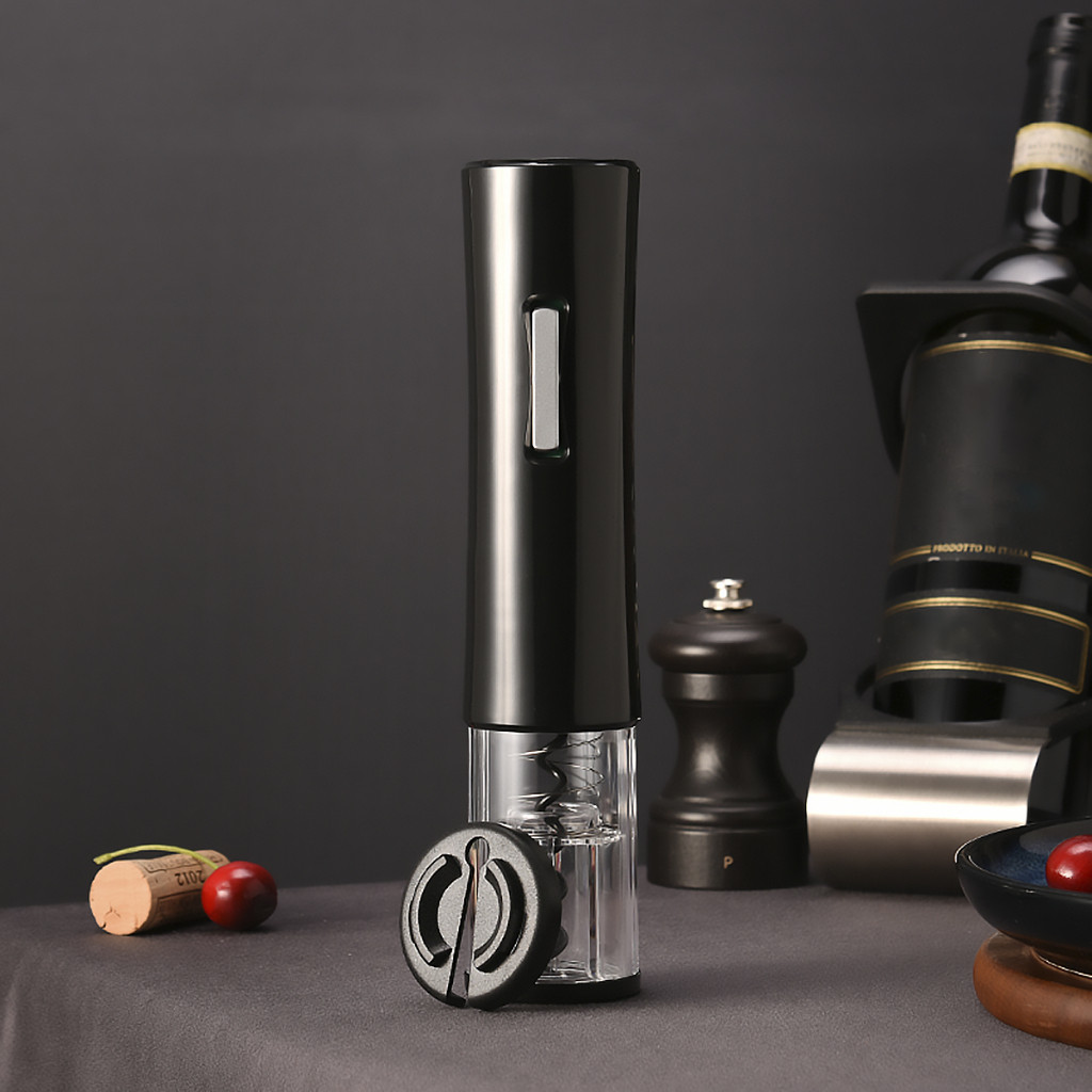 Abridor de Vinho Eletrico Automatico Saca Rolhas Inox Premium Para Cozinha E Presente