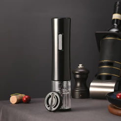 Abridor de Vinho Eletrico Automatico Saca Rolhas Inox Premium Para Cozinha E Presente