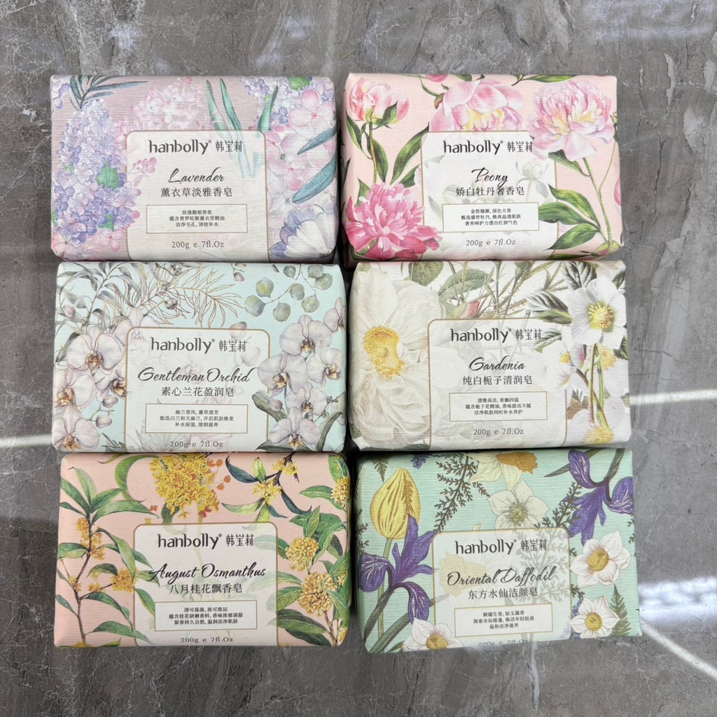 Han poli fragrância francesa sabonete artesanal 200g doce Floral limpeza banho guarda-roupa fragrância lembrança de noiv