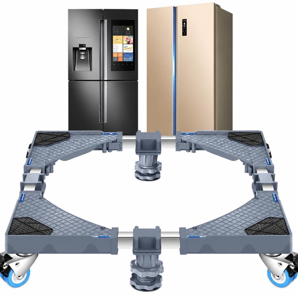 Base Com Rodas P/ Geladeira Refrigerador Side By Side Máquina De Lavar Lava e Seca Ajustável Reforçada