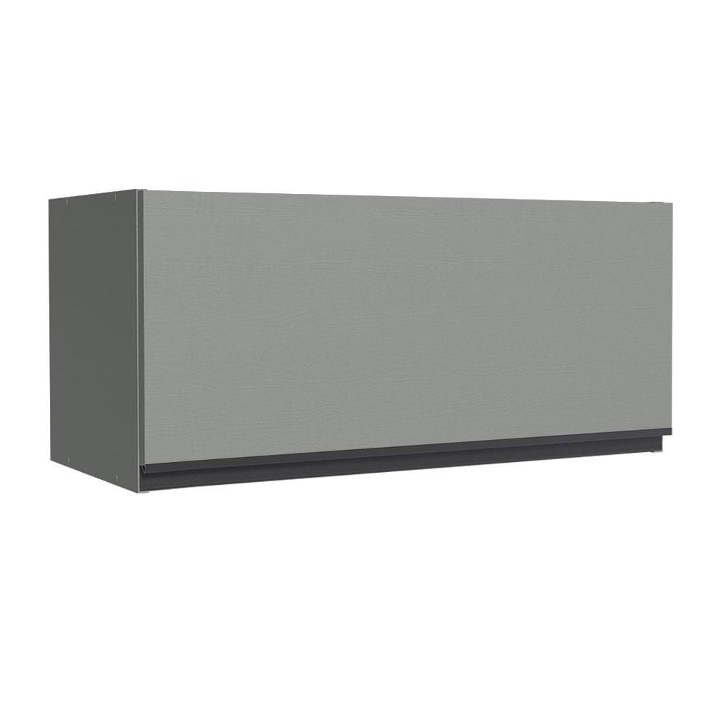 Armário de Cozinha Aéreo 80 cm 1 Porta Basculante Cinza Nice Madesa XJ