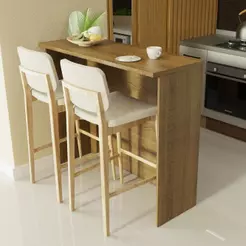 Bancada Ilha para Cozinhas Agata, Glamy, Setella e Vik 120 cm Rustic Madesa XJ