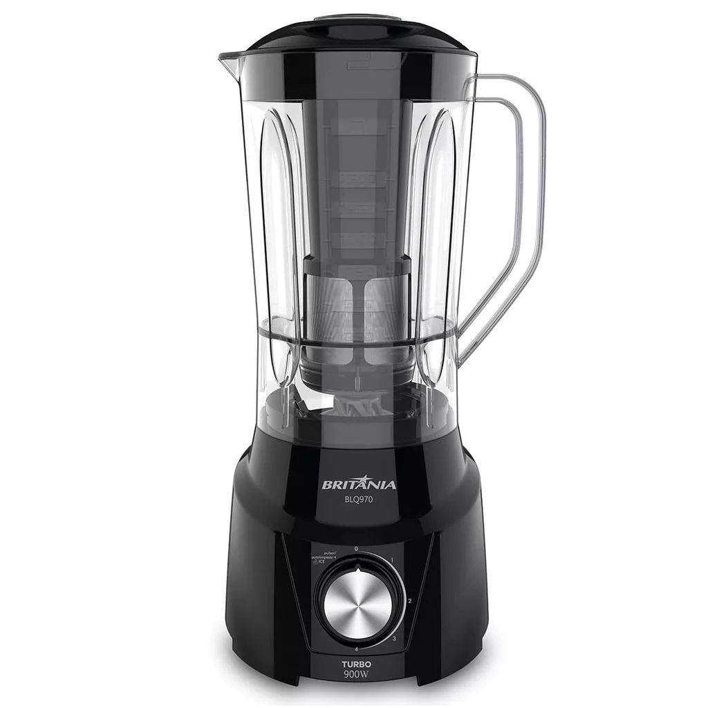 Liquidificador Britânia 2,6L 900W 4 Lâminas BLQ970P Turbo