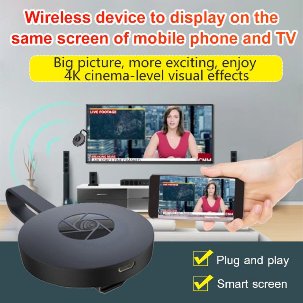 [Projeção de Alta Qualidade] Wireless HDMI Screen Mirroring Adapter / Dongle G2 / Adaptador HDMI / Tela HDMI