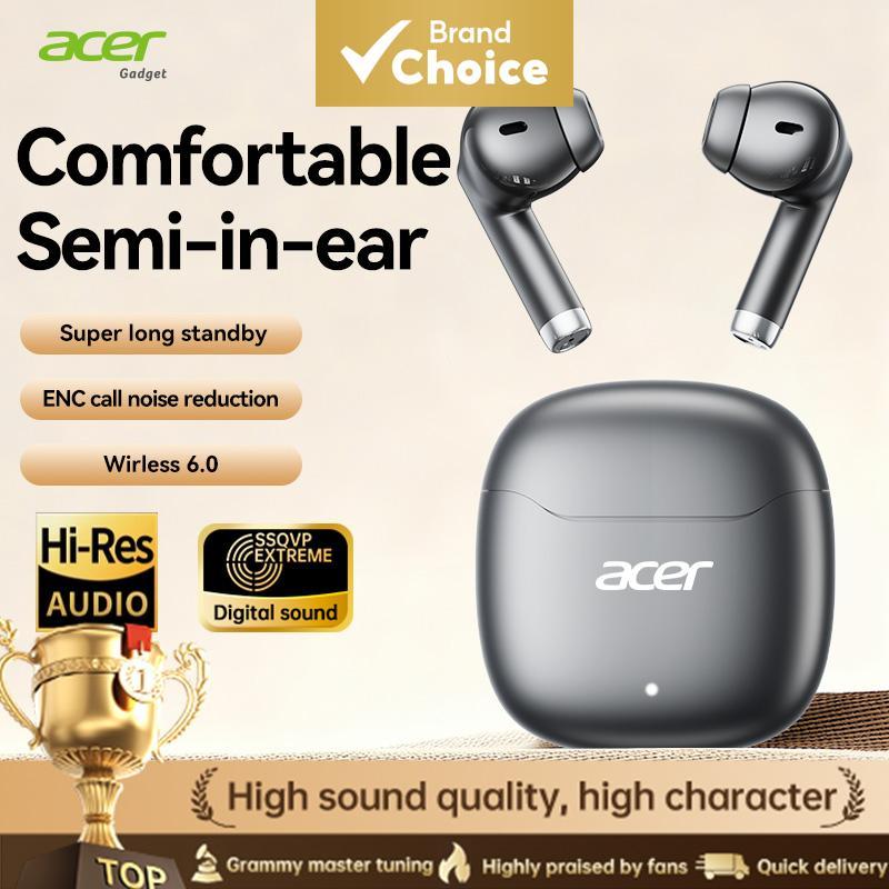 Acer OHR617 Fones De Ouvido Tipo-C Sem Fio Bluetooth Com Microfone Earpods Fone De 2718 Silicon Clear Calls Display De E