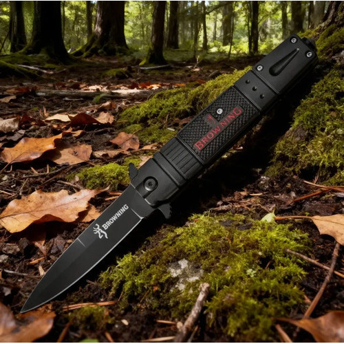 Canivete Semi Automático Corta Corda Caça e Pesca Camping