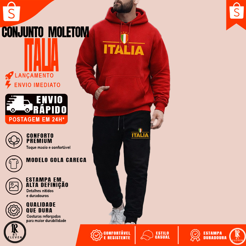 Kit Moletom  Blusa De Frio Casaco + Calça Blusa De Frio Com bolso e Capuz Lançamento Conjunto Unissex