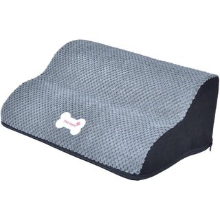 Escada para animais de estimação de dupla camada com degraus antiderrapantes para cães, cor cinza