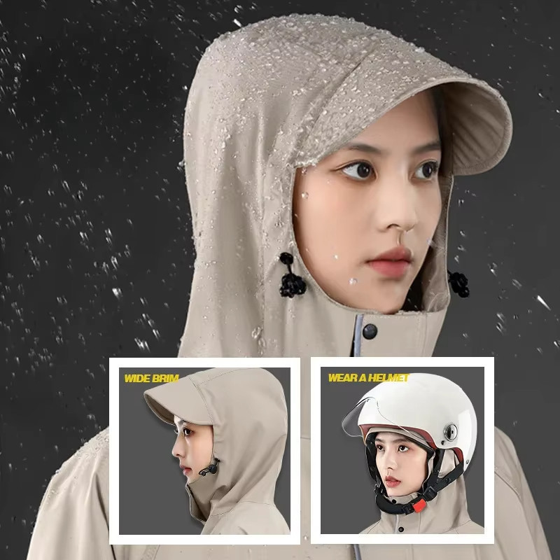 Capa de chuva para carros elétricos, motocicletas a bateria, poncho longo à prova de chuva para homens e mulheres