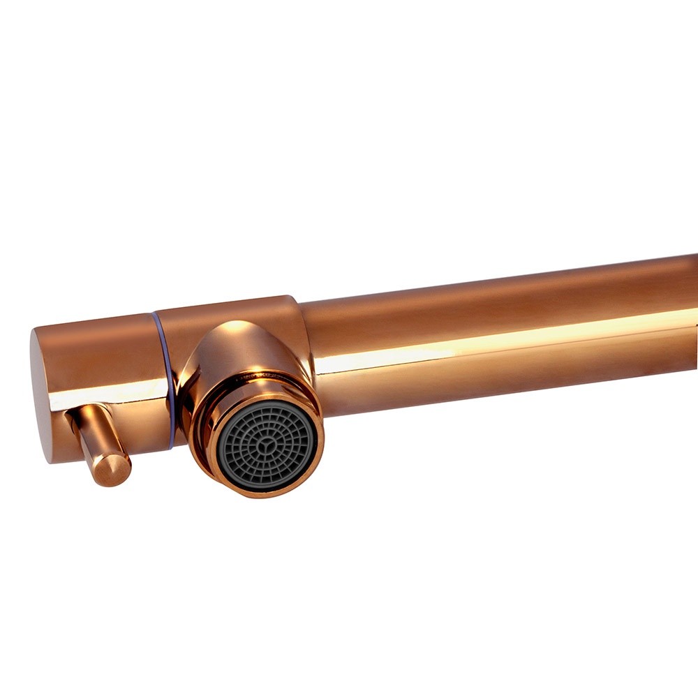 Torneira Cozinha Gourmet Parede Gatilho Spray Rose Golden Agua Quente Fria — imagem 2 de 2