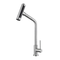 Torneira Gourmet Cozinha Mesa 4 Jatos Inox 304 Escovado Agua Quente Fria