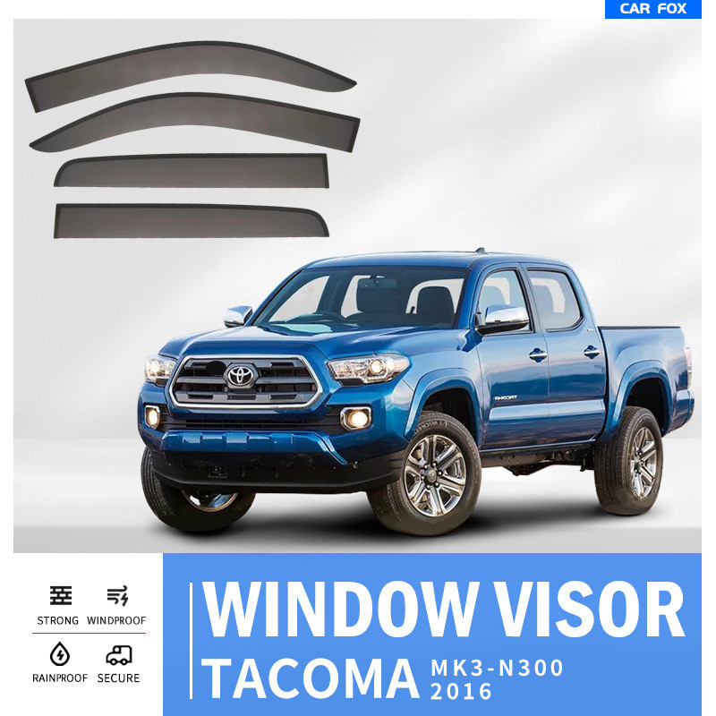 Adequado para Toyota Tacoma Janela Viseira solar à prova de chuva Tacoma Viseira de janela