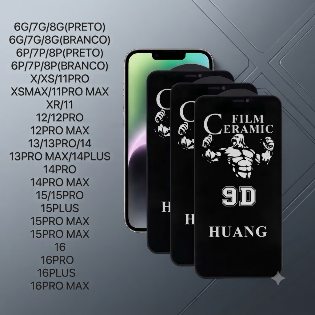 Película 9D Ceramica Privacidade Anti Spy para Iphone 11 12 13 14 15 16 Pro Max Plus 16E 6 7 8 x xs xr 16E mini