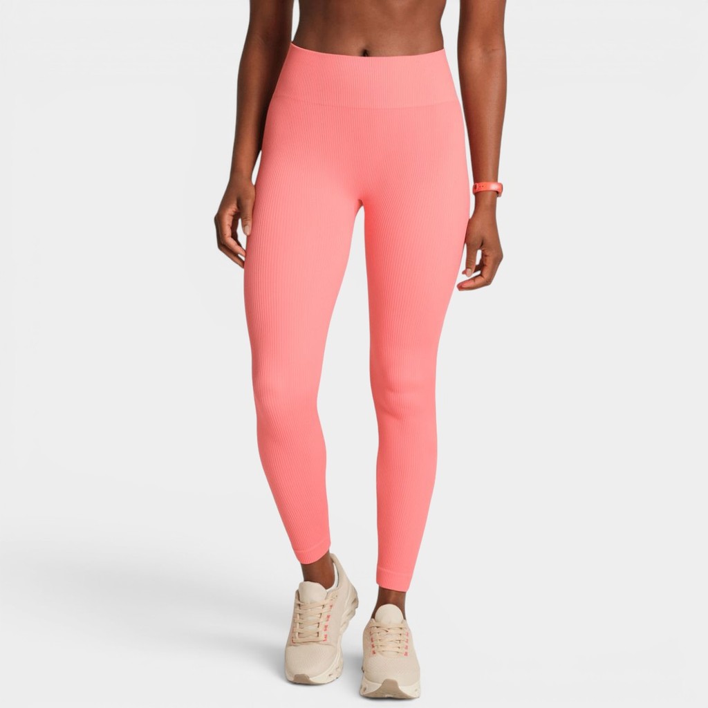 Calça Legging Lupo Sem Costura Canelada Feminina - Coral — imagem 2 de 2