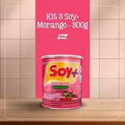 Kit 3 Soy+ Morango - 300g