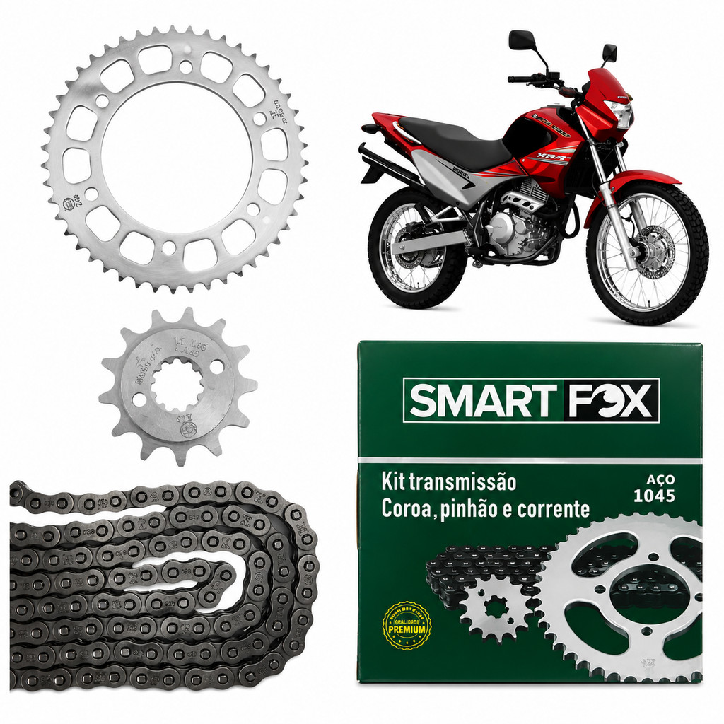 Imagem Kit Relação Transmissão Tração C/retentor Nx400 Falcon 1999 A 2017