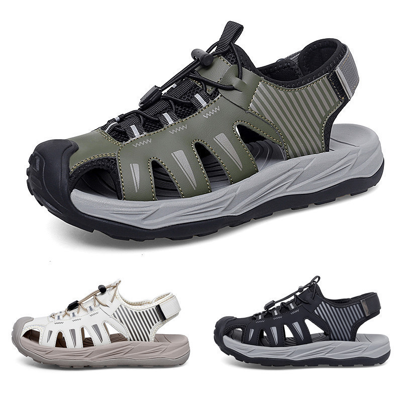 Sapatos masculinos sandálias moda sapatos casuais plataforma sapatos de praia de caminhada