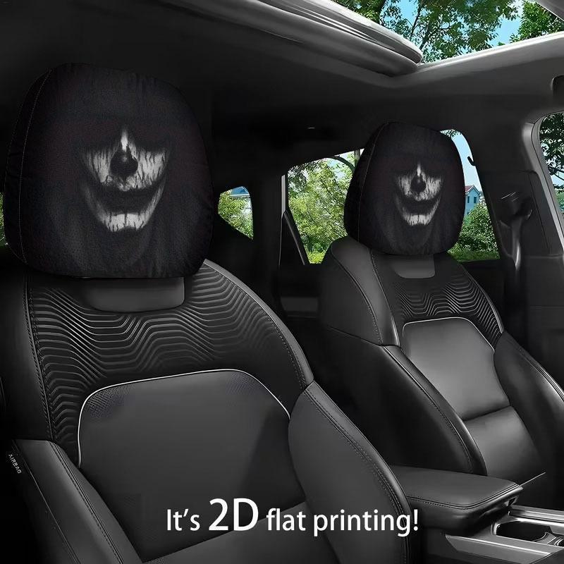 Horror Fantasma Rosto Encosto De Cabeça Do Carro Cobre Palhaço Maquiagem Impresso Universal Lavável Protetor De Automáti