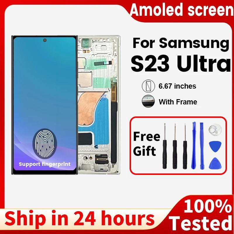 Spuer AMOLED Para Samsung pantalla Galaxy S23 Ultra LCD S918/S918B Display-Tela 