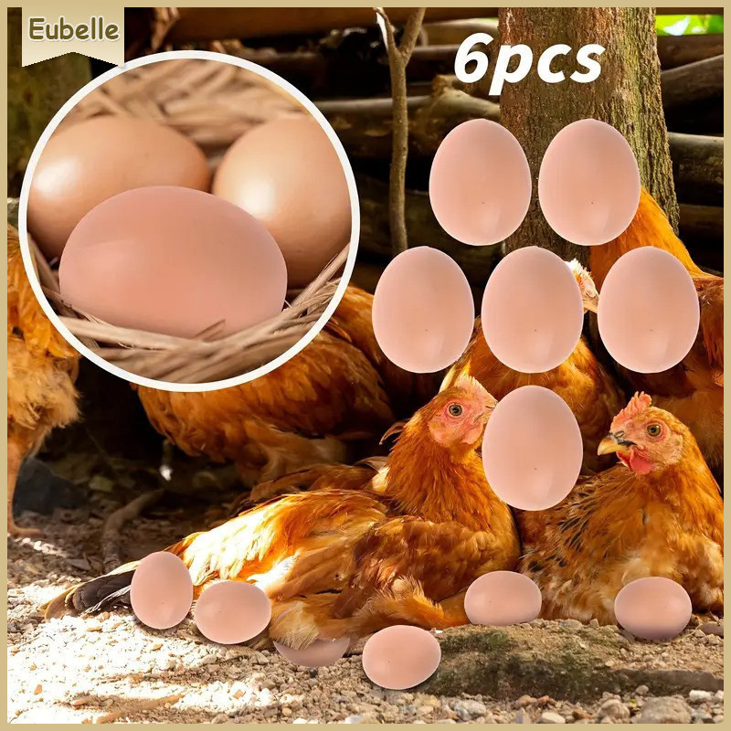 6/12 Pçs Ovo De Incubação Páscoa Galinha Aves Hatch Criação Simulação Falso Plástico Ovos Artificiais DIY Pintura Brinqu