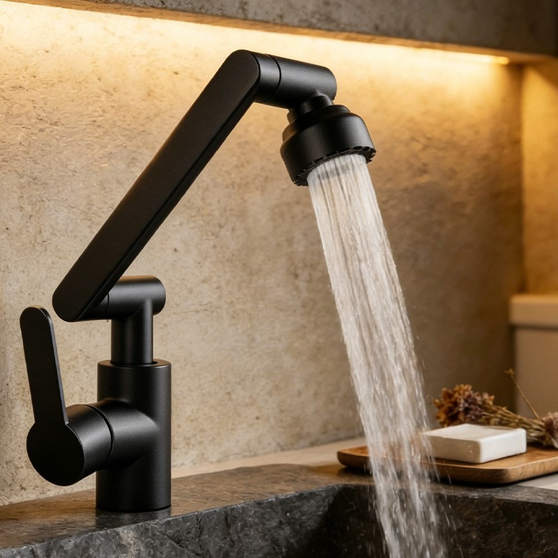 1080° Torneira Braço Robótico Aerador Chuveiro Dois Modos Resistente A Respingos Cozinha