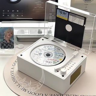 Retro presente CD player álbum de música u Disk player carregamento ao ar livre portátil sem fio Bluetooth alto-falante 