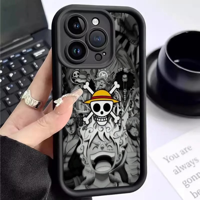 Capinha Capa Para Motorola Moto E13 E14 G04 G10 G20 G22 G24 G34 G53 G54 G84 Silicone À Prova de Choque Padrão Luffy