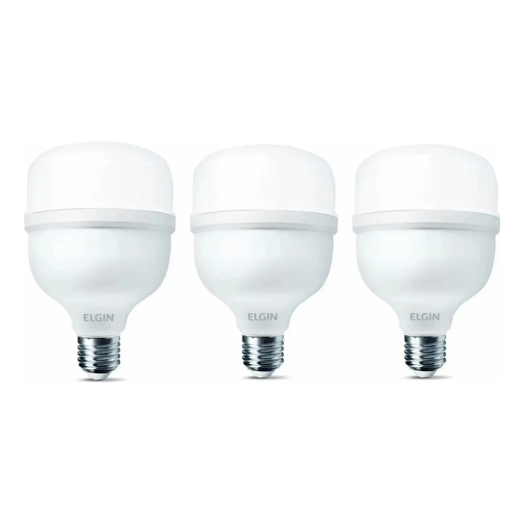 Kit 3 Lâmpadas Super Bulbo Led Alta Potência 50w Branco Frio Luz Branco-frio 127/220v