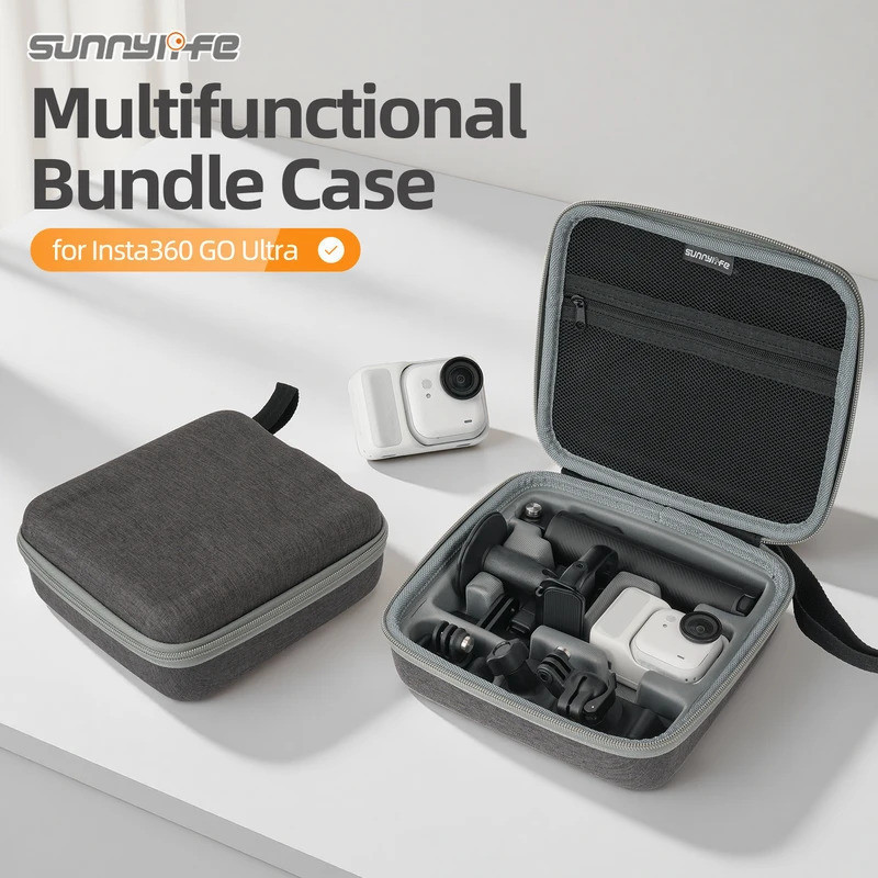 Estojo Multifuncional para Insta360 GO Ultra, Bolsa de Armazenamento Portátil, Caixa Tudo-em-Um para Acessórios da Câmer