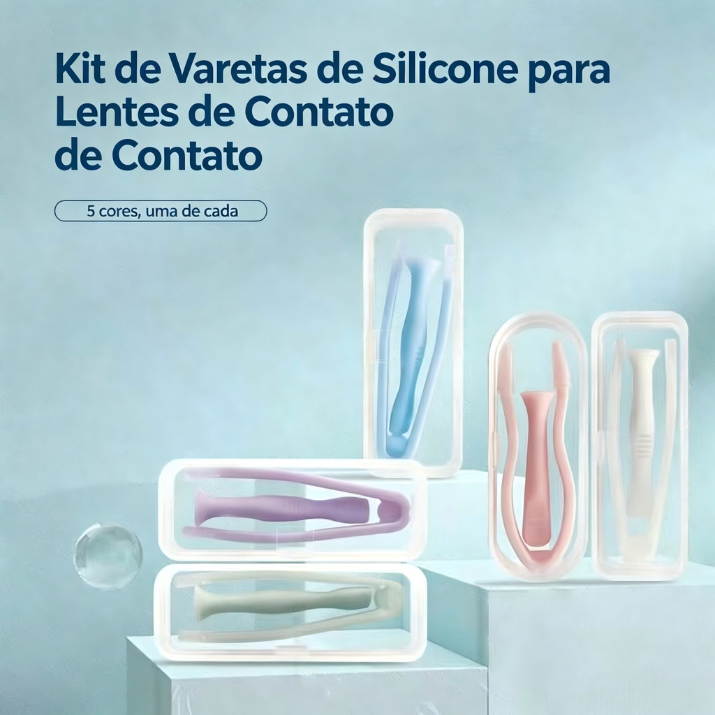 Aplicador De Lente De Contato Gelatinosa Ventosa Pinça com Estojo  --00      