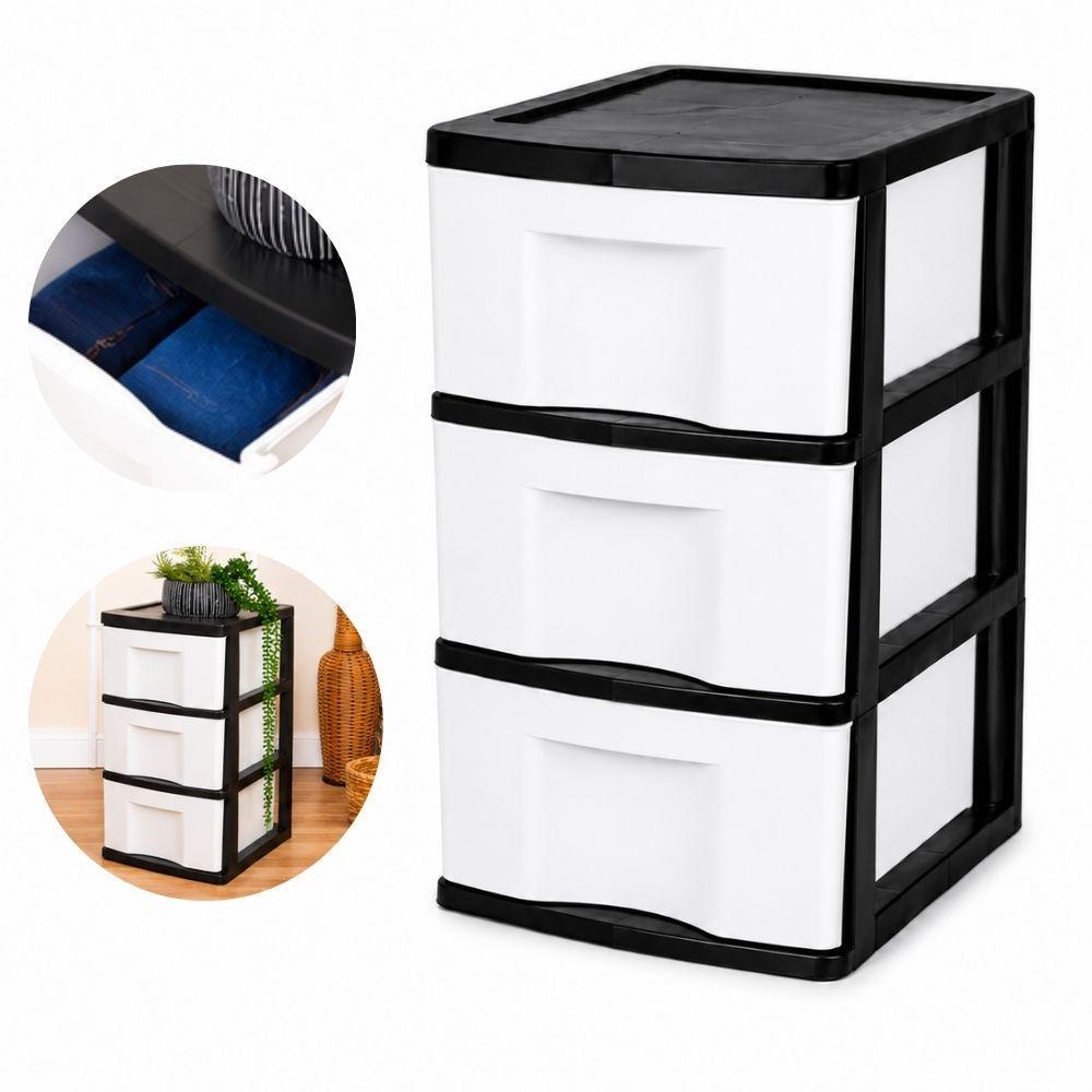 GAVETEIRO 3 GAVETAS MULTIUSO ORGANIZADOR BRANCO CHAO MESA BANCADA ARMARIO PLASTICO RESISTENTE QUARTO ESCRITORIO LAVANDER