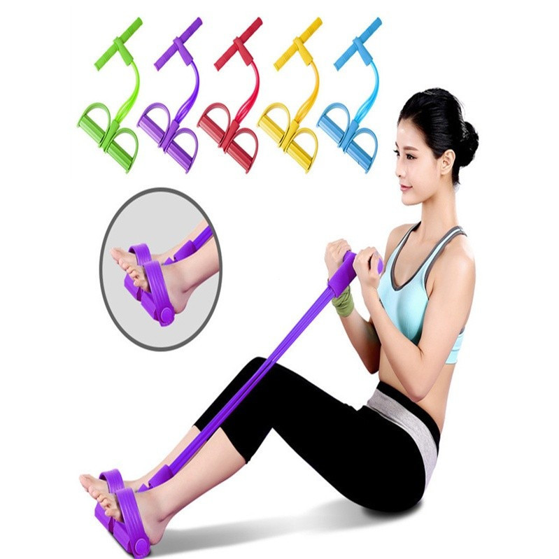Extensor Tensão Forte Faixa Elástica 2 Elásticos Exercícios Treino Academia Ginástica