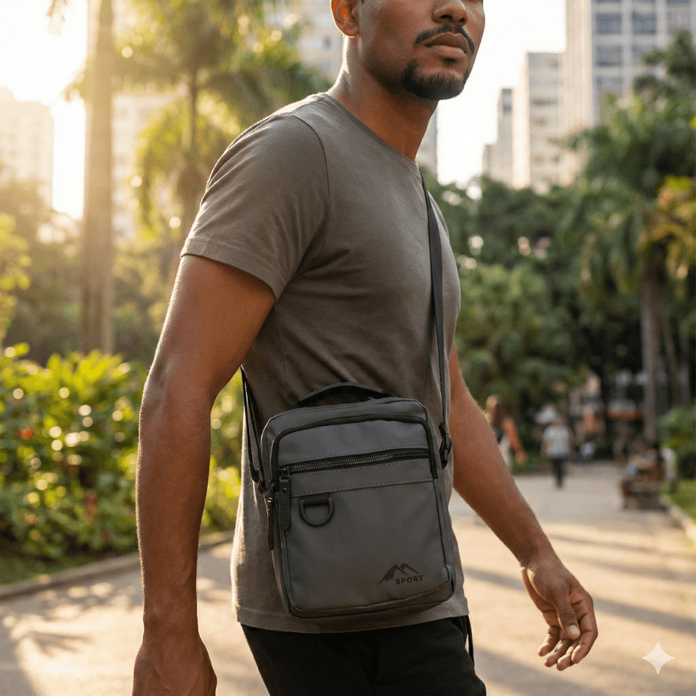 Bolsa Unissex Stella Luna Shoulder Bag Média Cinza Escuro