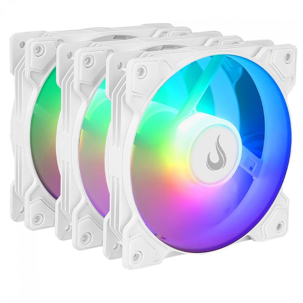 Kit Fan com 3 Unidades Rise Mode X, ARGB, 120mm, Branco, RM-XLD-02-ARGB (Terabyte Oficial)