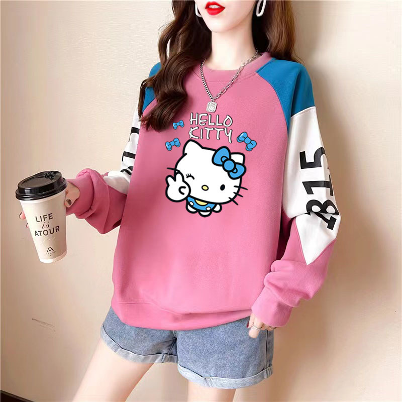Super quente ins2026 primavera outono novo estilo versão coreana camiseta de manga comprida feminina estilo ocidental so