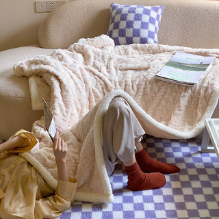 Estilo nórdico simples sofá cobertor inverno cor sólida High-End cobertor macio engrossado quente macio Coral velo cober
