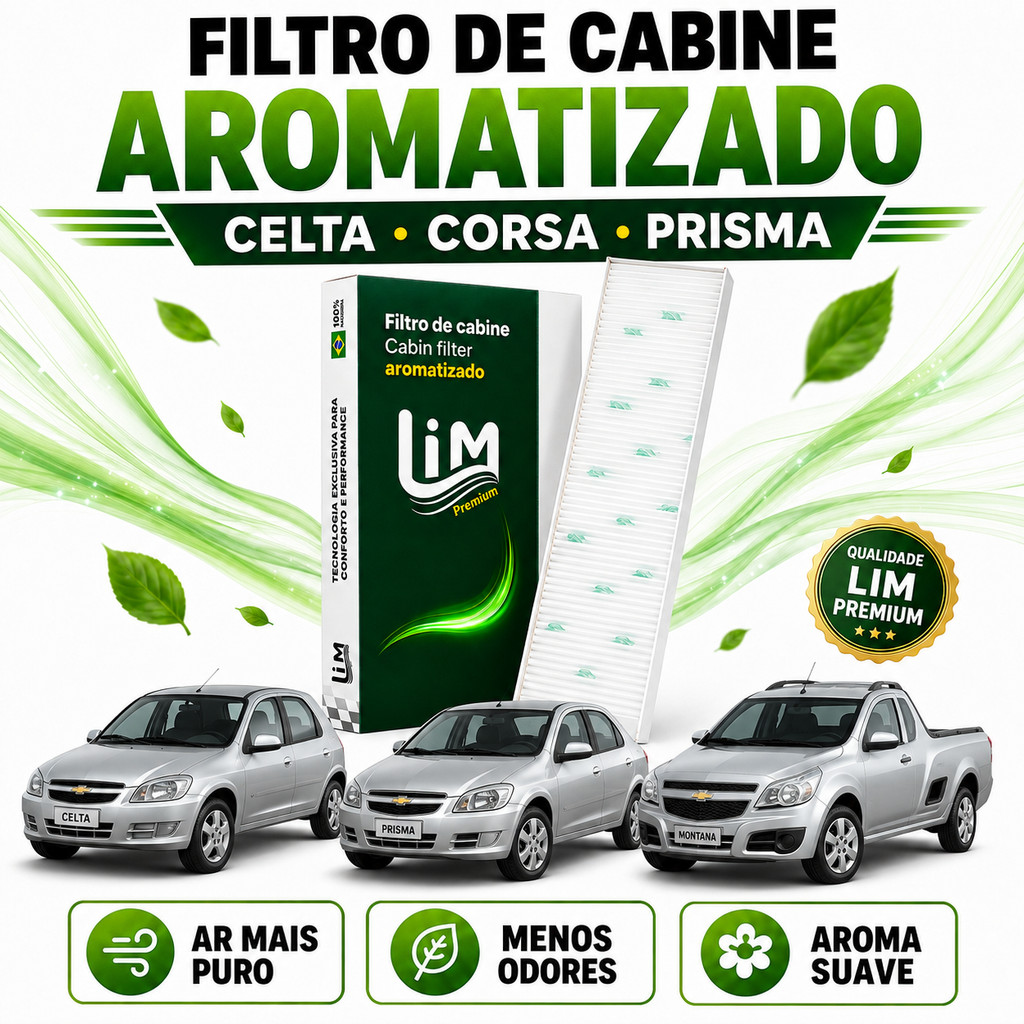 Filtro Ar Condicionado Cabine C/Aroma Celta Corsa Prisma PRO