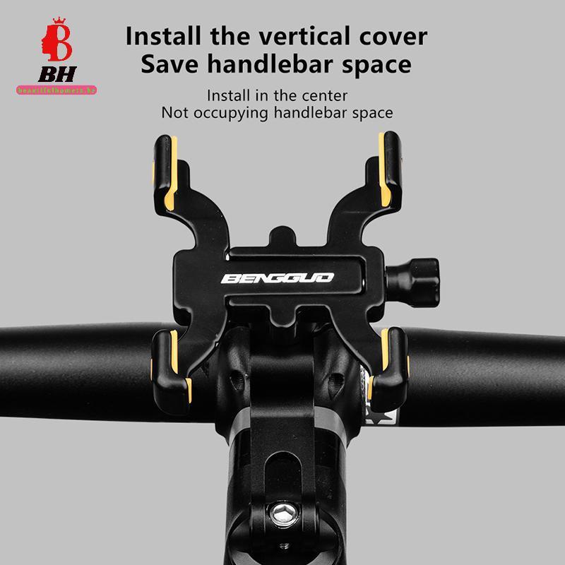 BH-TOY Suporte De Telefone Para Bicicleta Em Liga De Alumínio Celular 360 Graus Giratório Ajustável Guiador Braet ~