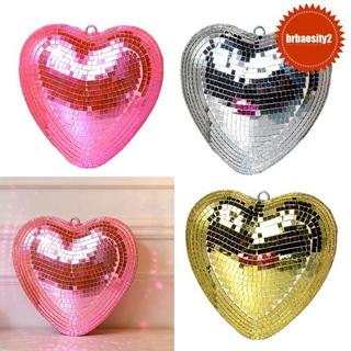 [Brbaosity2] Bola De Discoteca Em Formato De Coração Exibição Flexível Suspensa Glitter Maximalista Amor Festival Criati