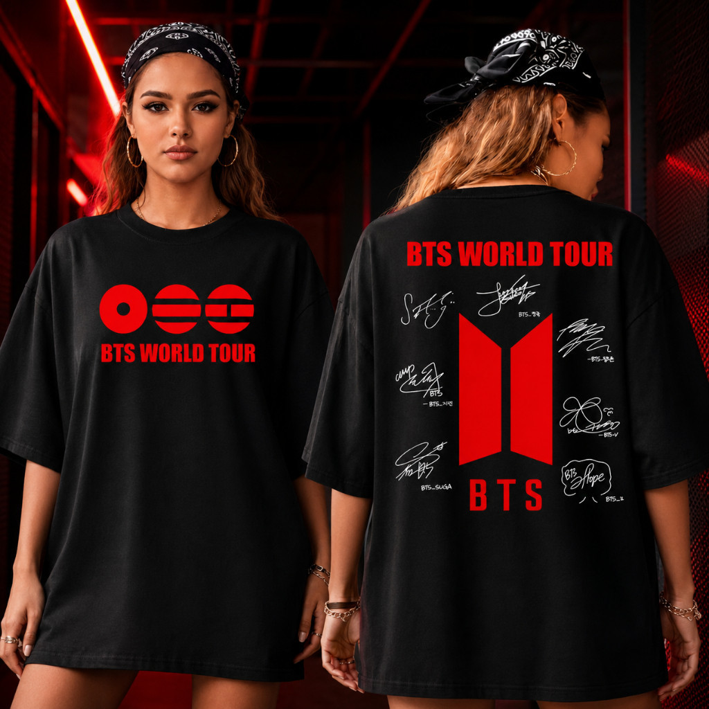 [Camiseta Premium em Algodão Puro]SG  Oversized Feminina Masculina Infantil Bts Tour Kpop 2026 BR Show Lançamento