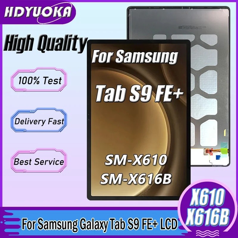 12.4 " Para Samsung Galaxy Tab S9 FE + 5G X616B Display LCD Tela De Toque Digita