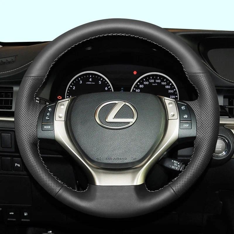 Para Lexus 2013-2014 ES ES260 ES300H ES330 ES350 Linha De Agulha Costurada À Mão Capa De Volante Do Carro Acessórios Cou