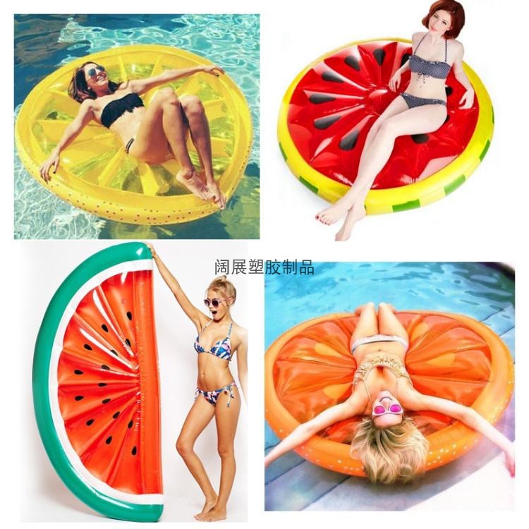 Grosso inflável redondo melancia flutuante linha limão laranja linha flutuante meia fatia melancia abacaxi flutuante lin