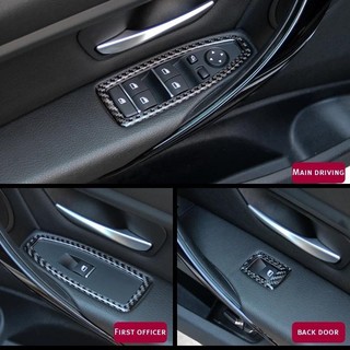 Para BMW F30 F34 Fibra De Carbono Janela Levantador Quadro Controle Interruptor Da Decoração Painel Braço Guarnição Aces