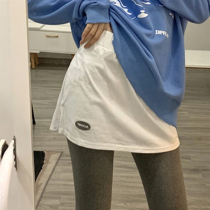 Pequena cortina de peido feminino Bottoming ferramenta útil bainha falsa combinando moletom primavera outono em camadas 
