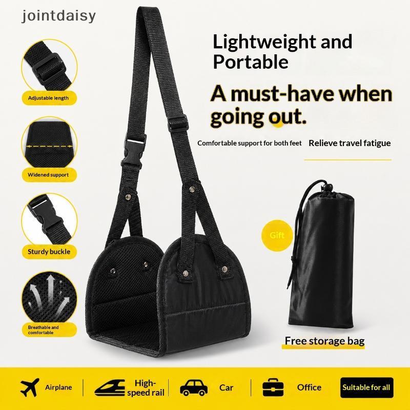Jointdaisy Viagem Avião Pé Resto Altura Ajustável Portátil Compacto Apoio Para Os Pés Vôo De Estrada Escritório Perna Re