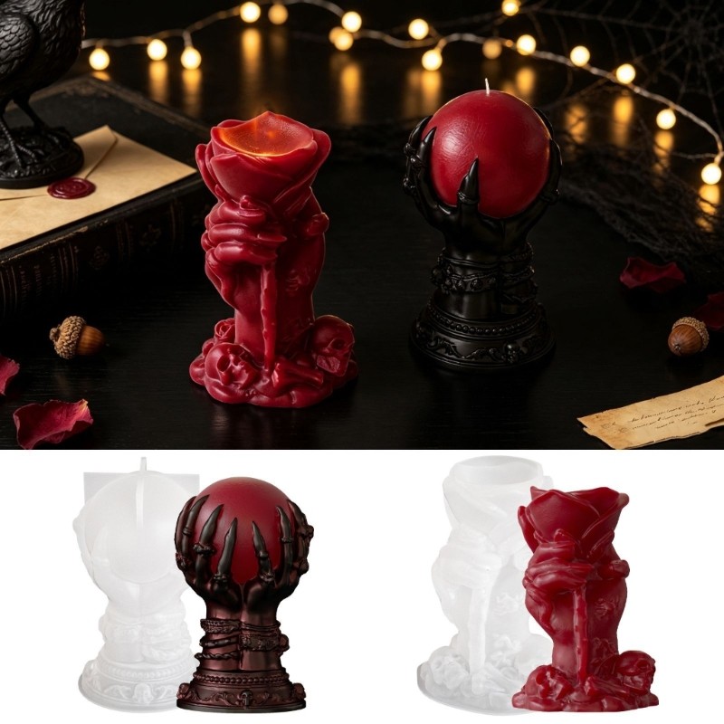 blg Spectres Hand Rose Form Para Halloween Derramando Corpo Flexível Exibição E Projetos Destaque Fe
