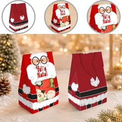 10 SACO LEMBRANCINHA NATAL C/ VISOR PP 7X5X12 DIVERTIDO 6265 ( NATAL IDEIA 2026 )