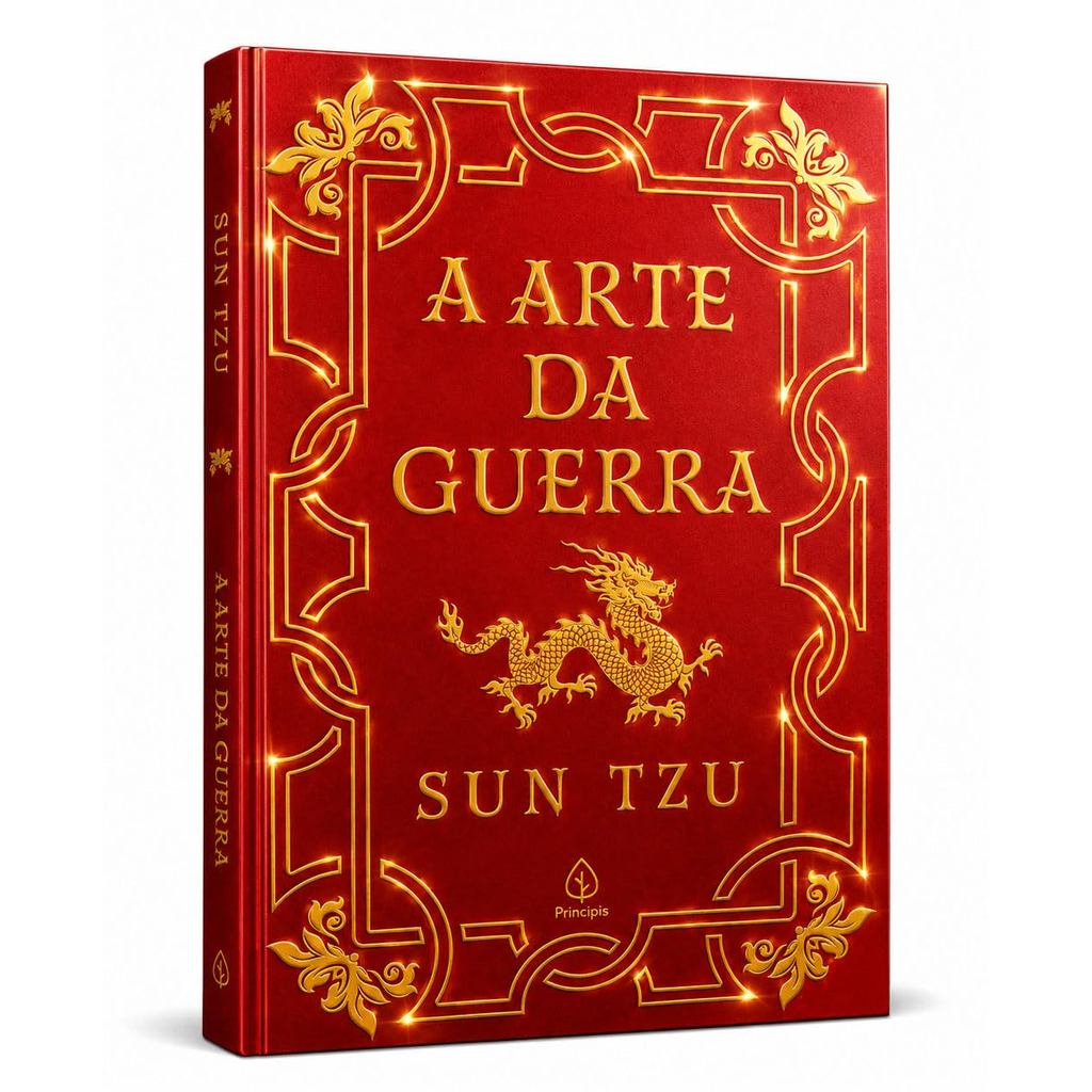 A Arte da Guerra | Edição Especial de Luxo Almofadada com Bordas Douradas e Fitilho | Sun Tzu