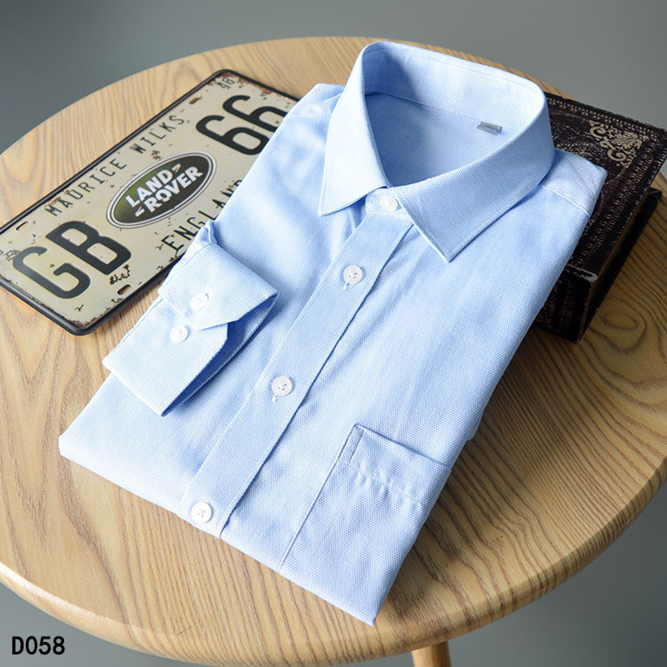 Algodão+Estilo Casual Empresarial!Primavera novo estilo camisa de manga comprida masculina simples cor sólida Workwear p